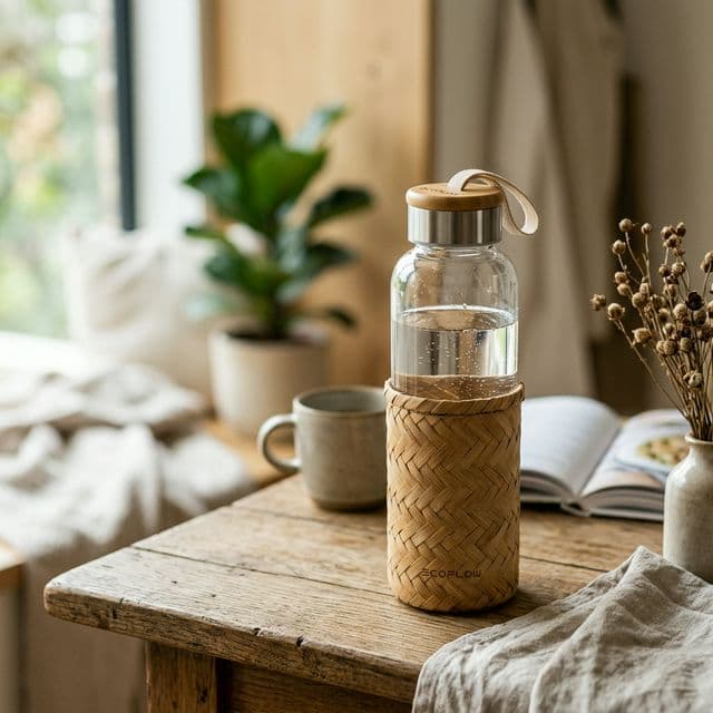Glass Water Bottle